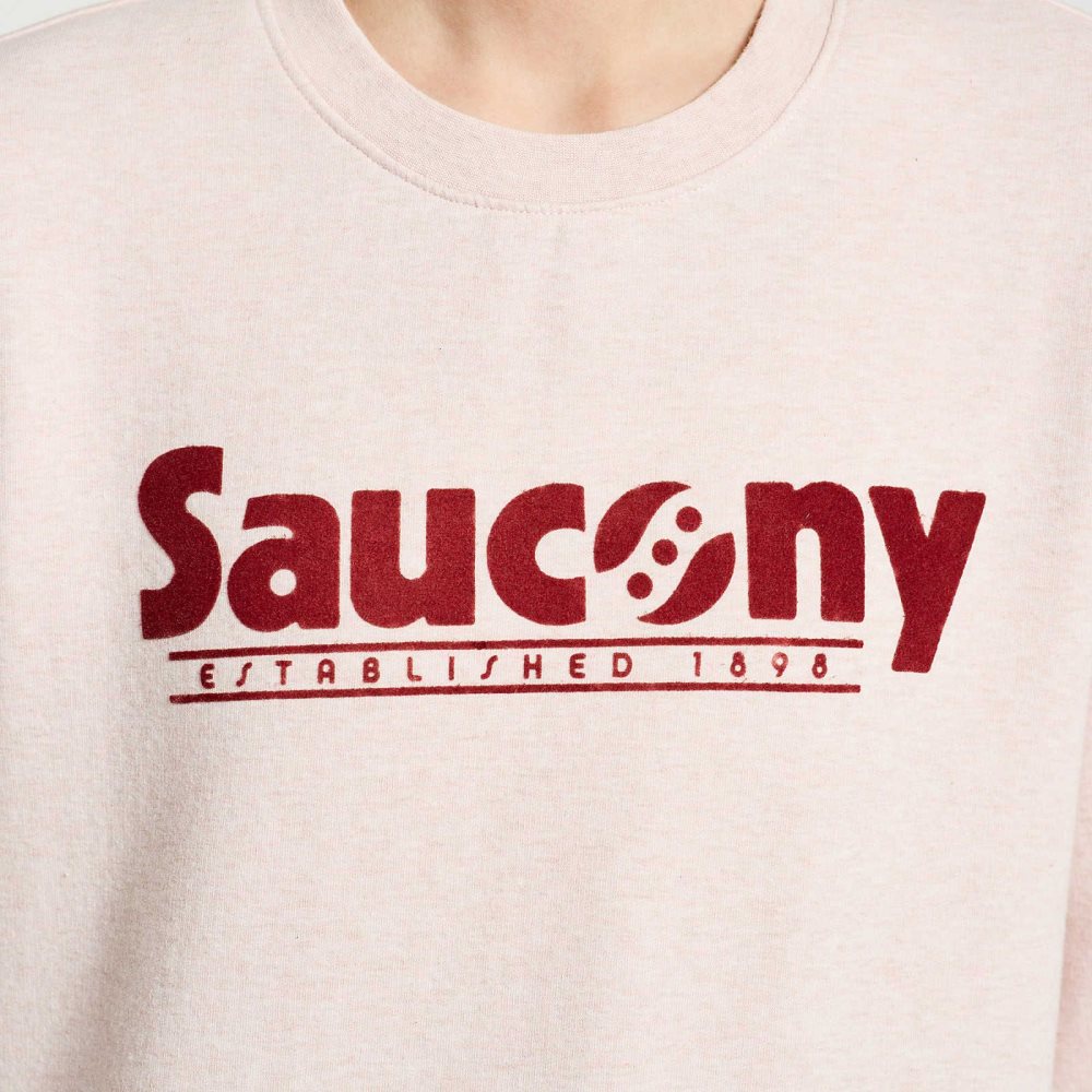 Saucony Rested Crewneck Rosa | 83074-INFE