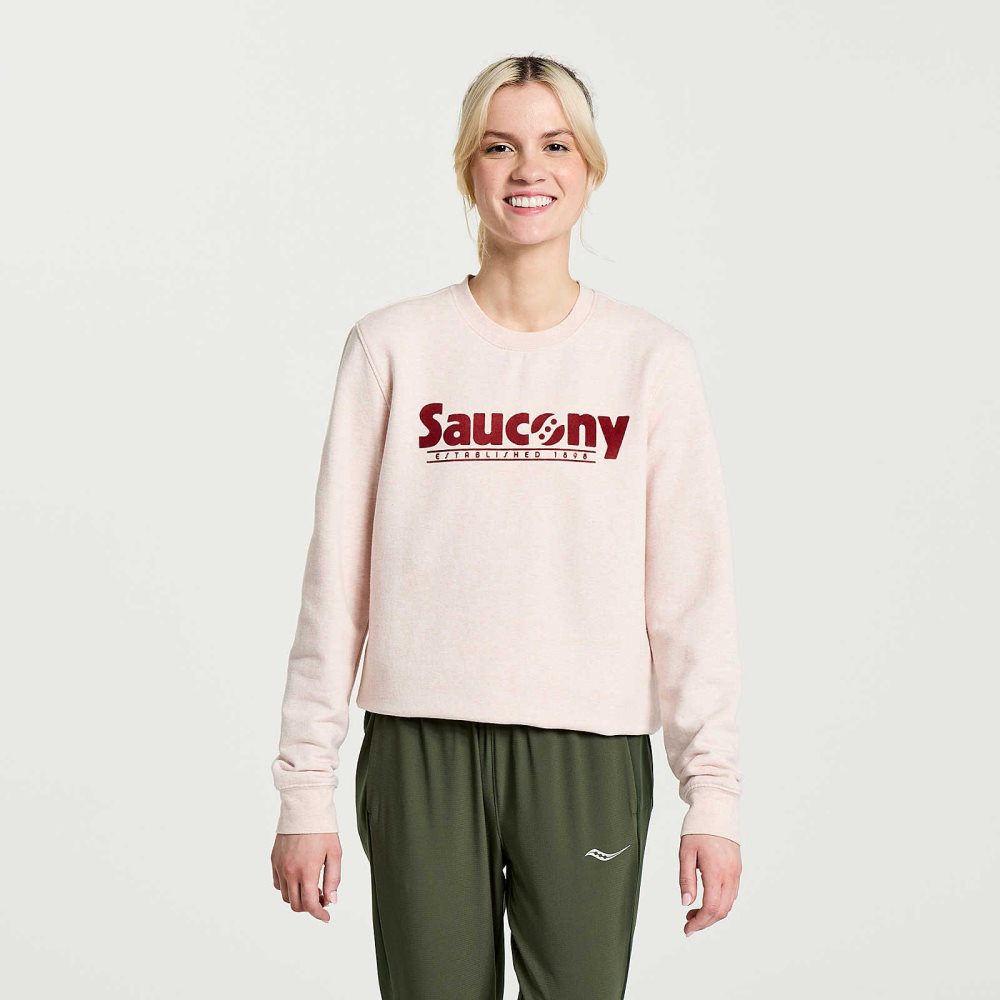 Saucony Rested Crewneck Rosa | 83074-INFE