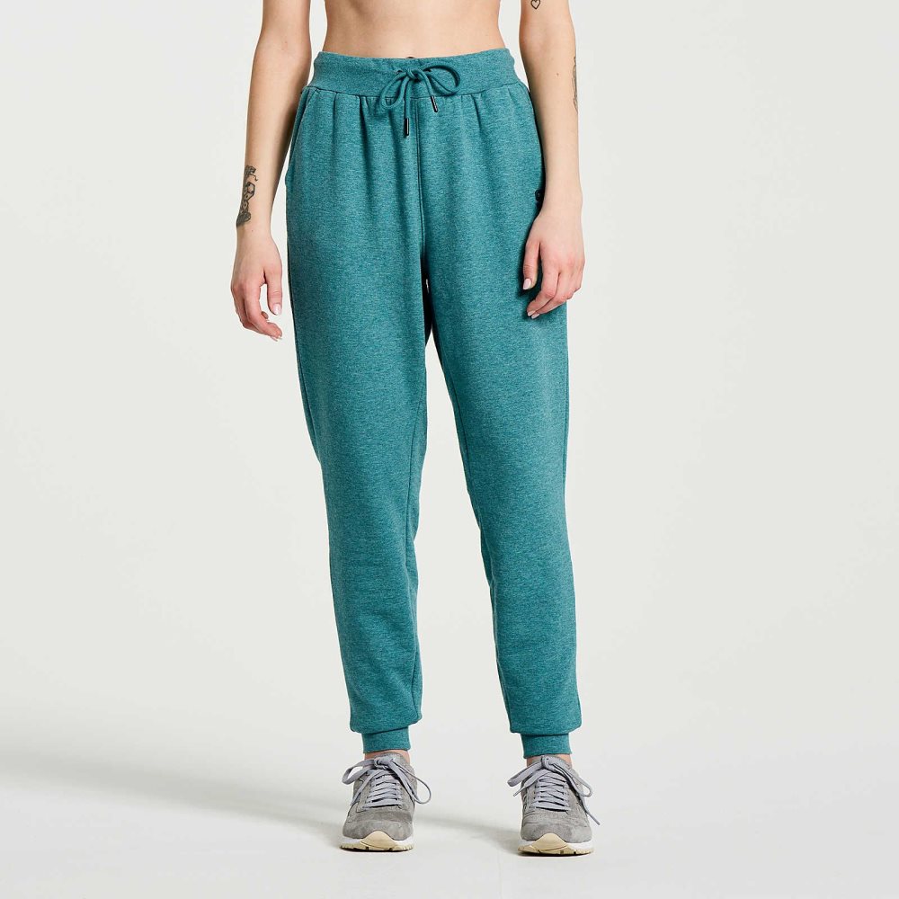 Saucony Rested Sweatpant North Atlantic Heather Graphic | 82153-IBOE