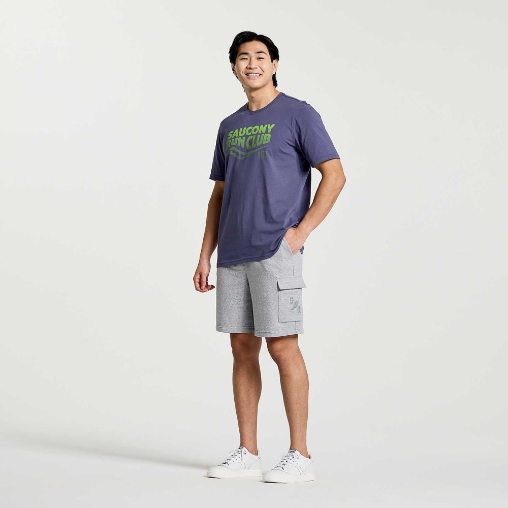 Saucony Rested T-Shirt Horizon Heather Graphic | 98453-SDAU