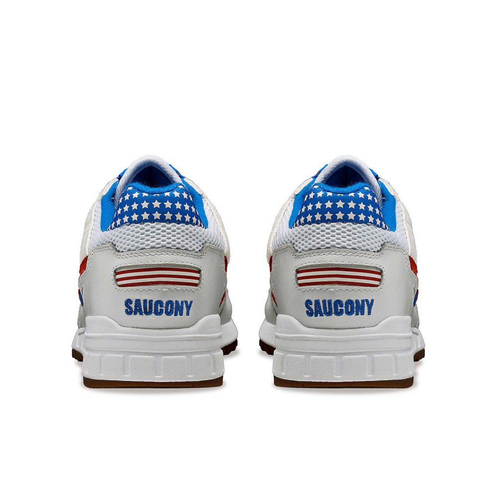 Saucony Shadow 5000 Fireworks Vita Röda | 78102-RZJQ