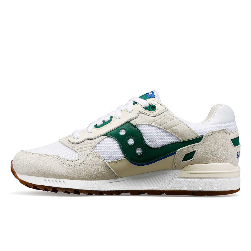 Saucony Shadow 5000 Premium Ivy Prep Vita Gröna | 86740-BHSQ