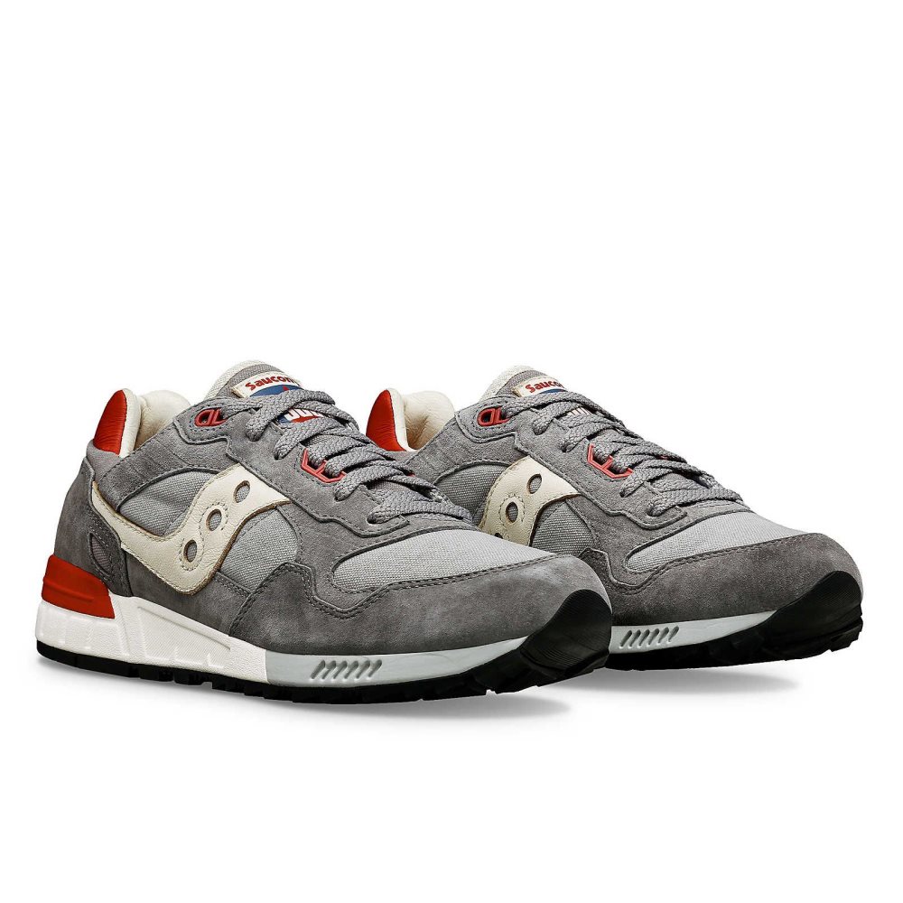 Saucony Shadow 5000 Stonewash Grå Röda | 10493-TOFQ