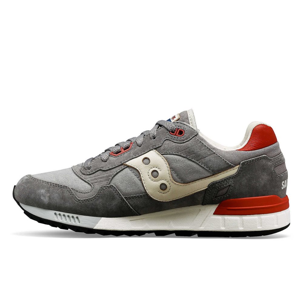 Saucony Shadow 5000 Stonewash Grå Röda | 10493-TOFQ