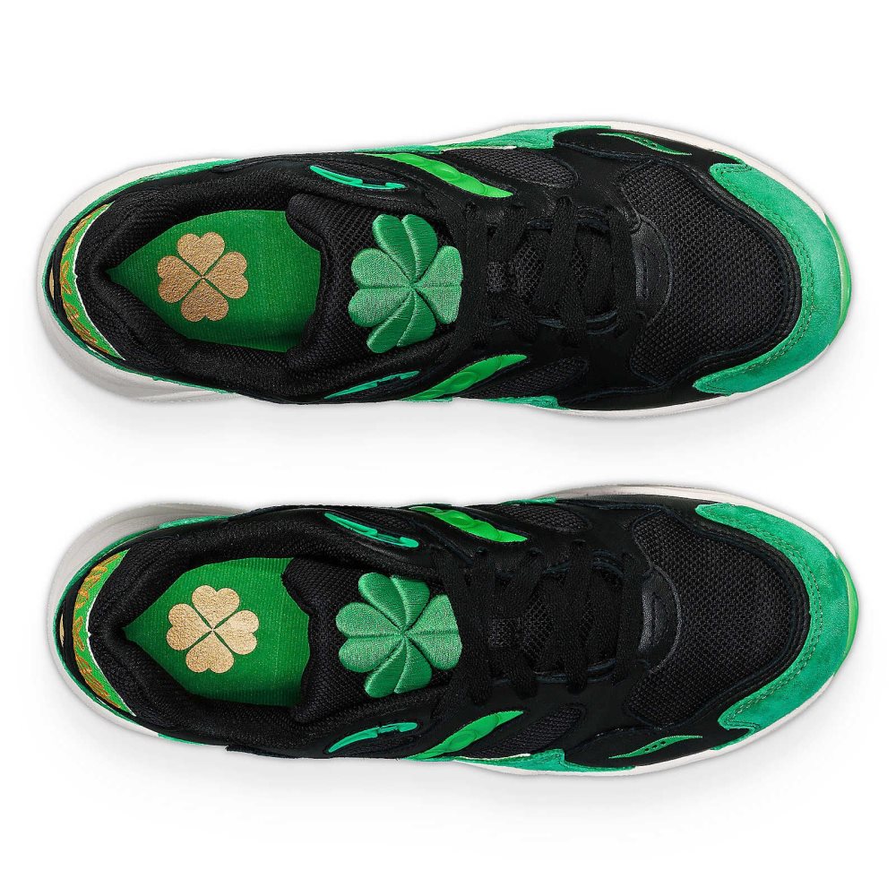 Saucony Shamrock Grid Shadow 2 Svarta Gröna | 02583-UITM