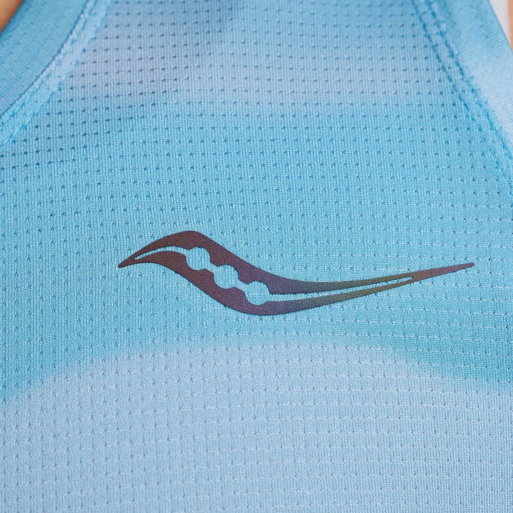 Saucony Stopwatch Graphic Singlet Calm Print | 19284-UGBI