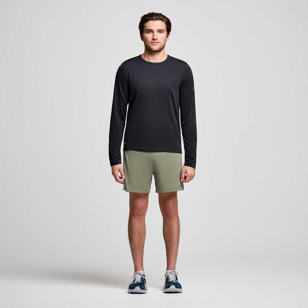 Saucony Stopwatch Long Sleeve Svarta | 35276-ARKM