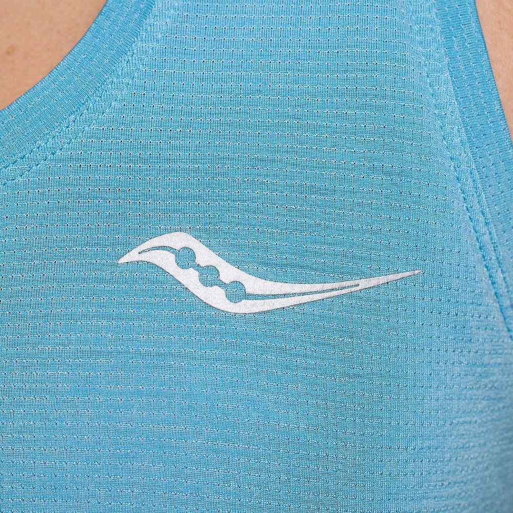 Saucony Stopwatch Singlet Turkos | 43106-NIKX