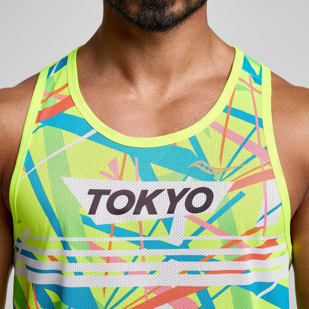 Saucony Tokyo Stopwatch Graphic Singlet Tokyo 2024 | 13974-SMGT