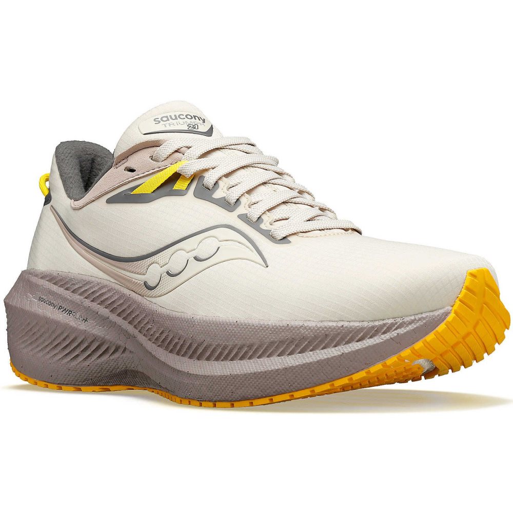 Saucony Triumph 21 RUNSHIELD Beige | 64758-JLQY