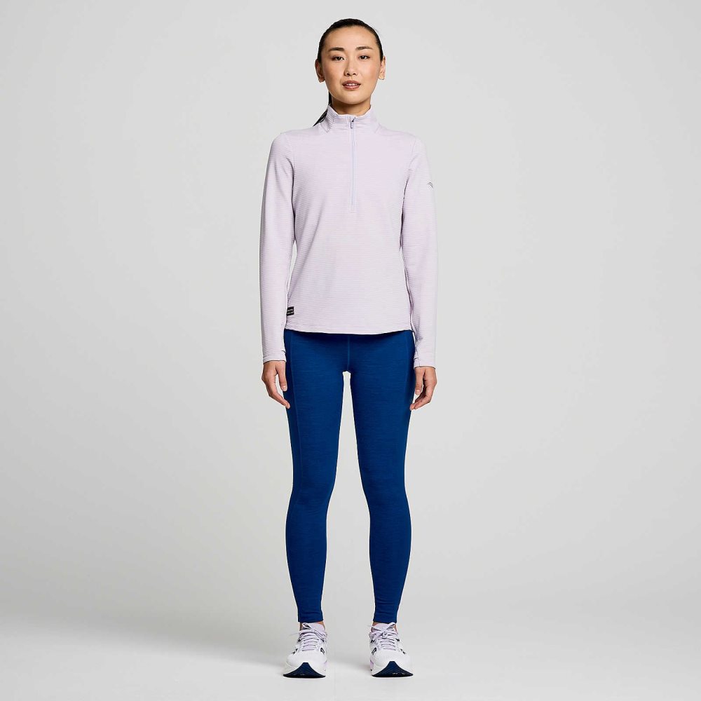 Saucony Triumph 3D 1/2 Zip Lila | 28701-LPFT