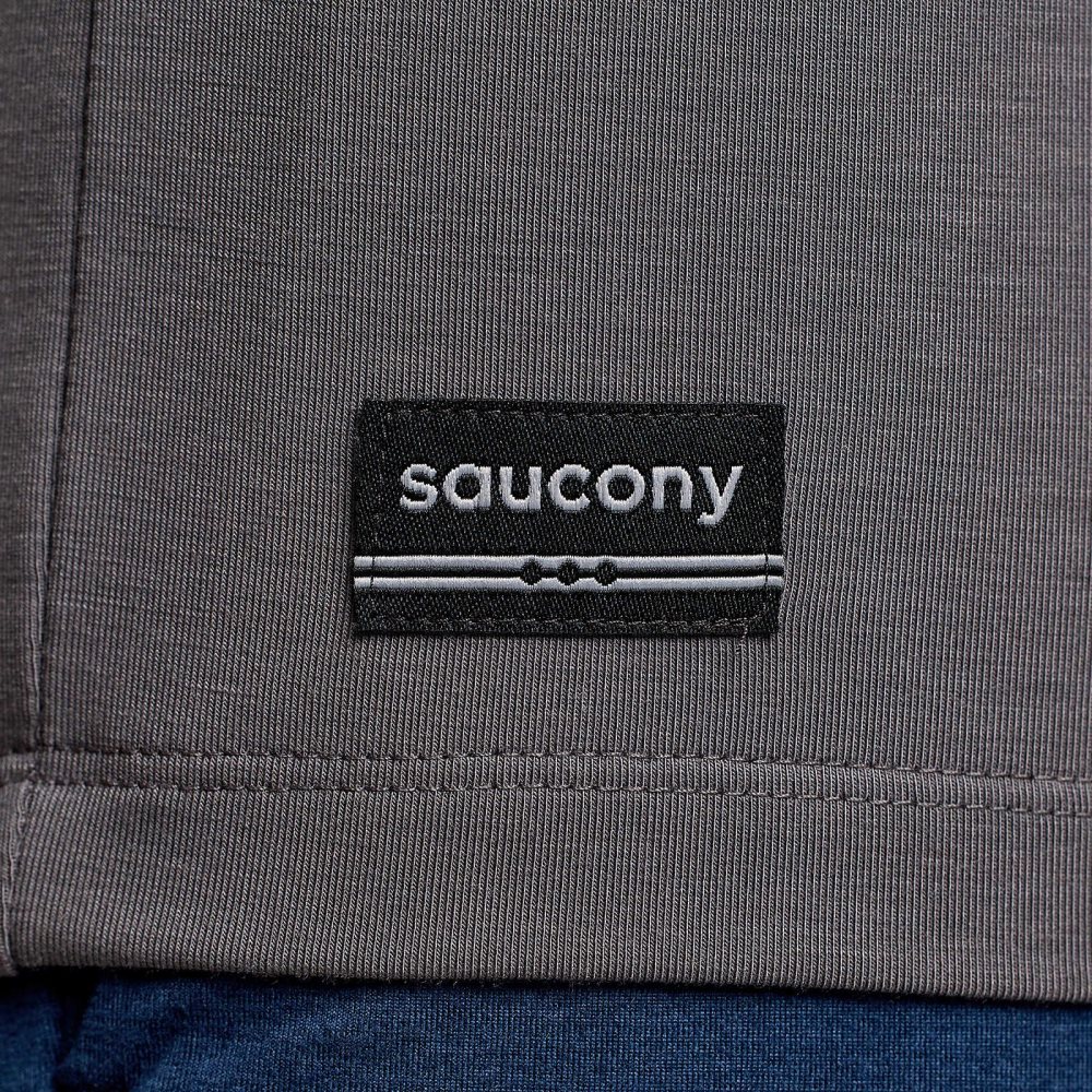 Saucony Triumph Short Sleeve Mörkgrå | 57149-DKVT