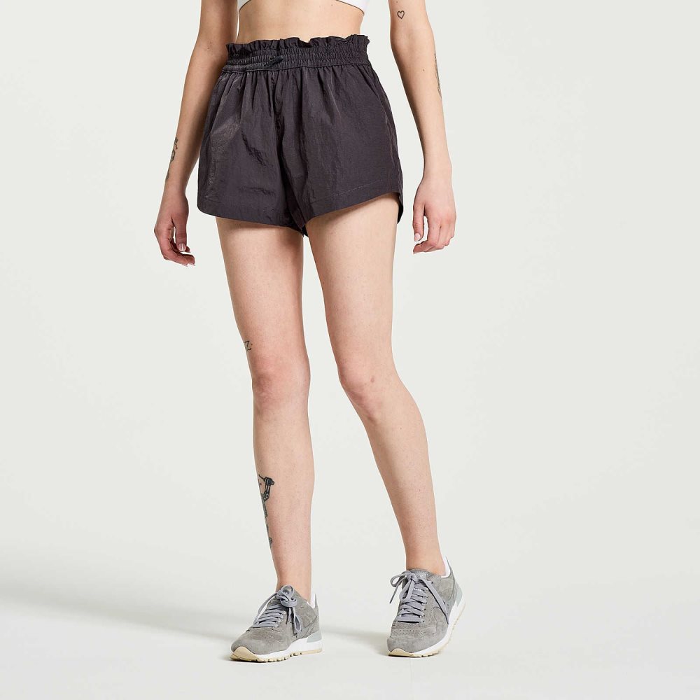 Saucony Unwind Short Svarta | 03869-JNQM