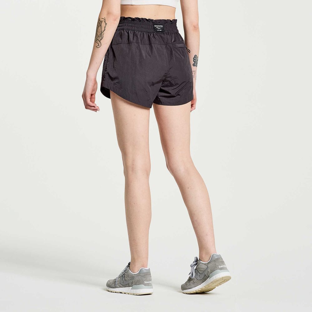 Saucony Unwind Short Svarta | 03869-JNQM