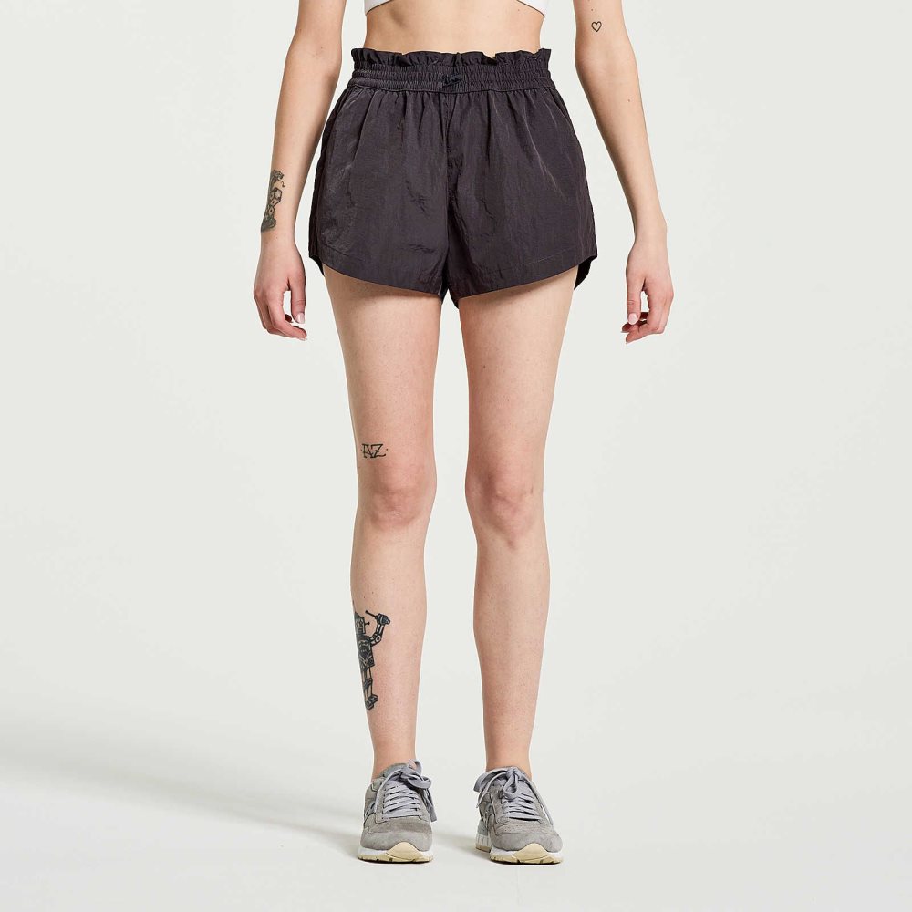 Saucony Unwind Short Svarta | 03869-JNQM