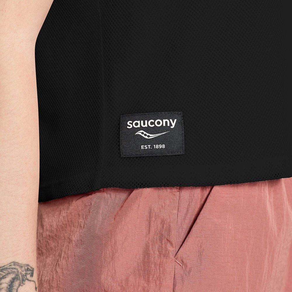 Saucony Unwind Sleeveless Svarta | 29746-YCUE